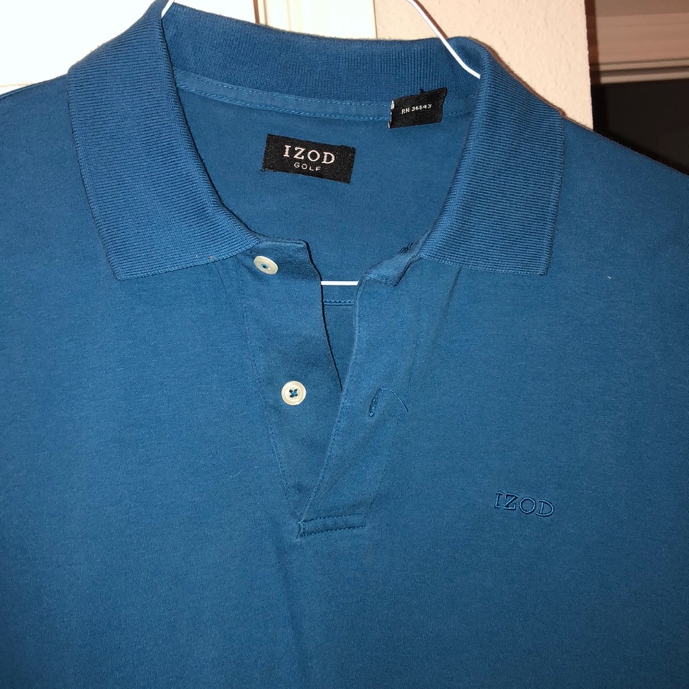 Blue IZOD Short Sleeve Golf Shirt 100% cotton